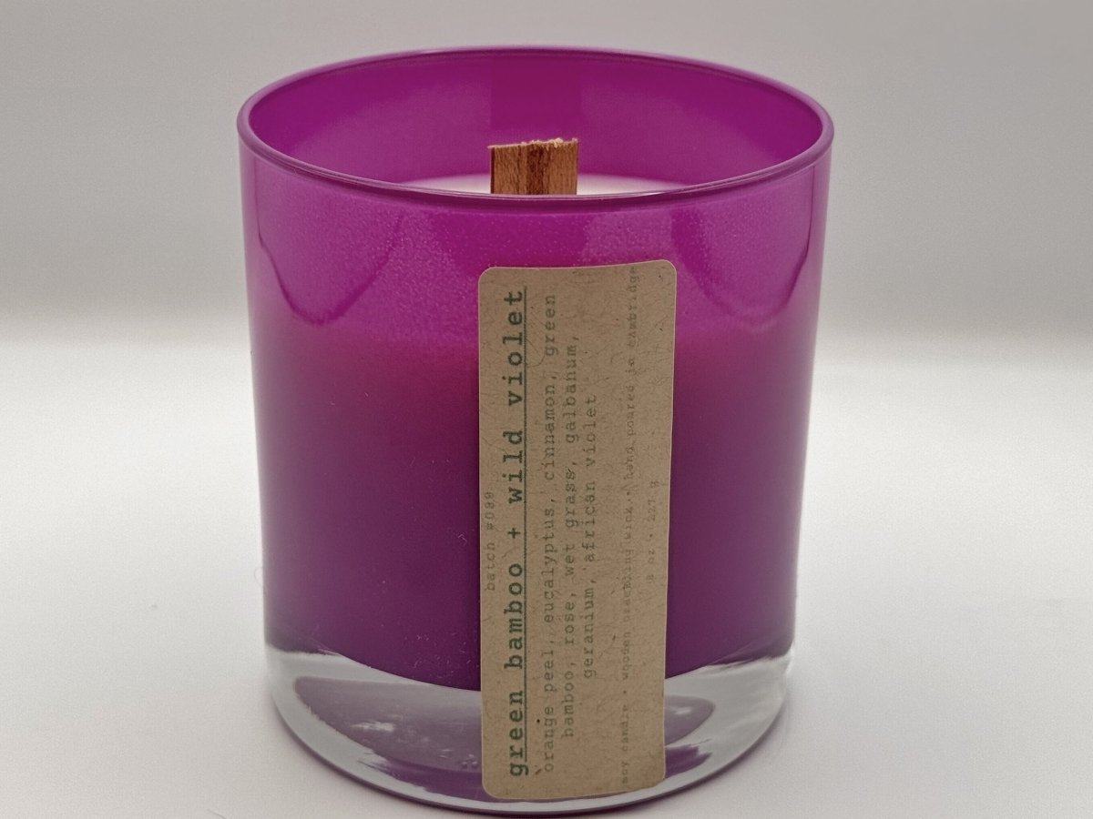 green bamboo + wild violet candle - green bamboo + wild violet candle - by kiele